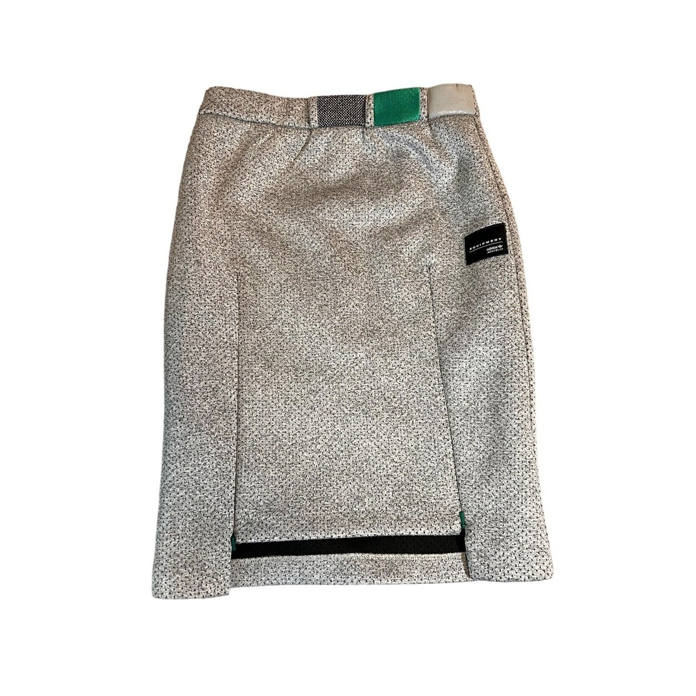 Adidas Womens Sz XS Equipment Grey Mesh Zippered Pencil Skirt